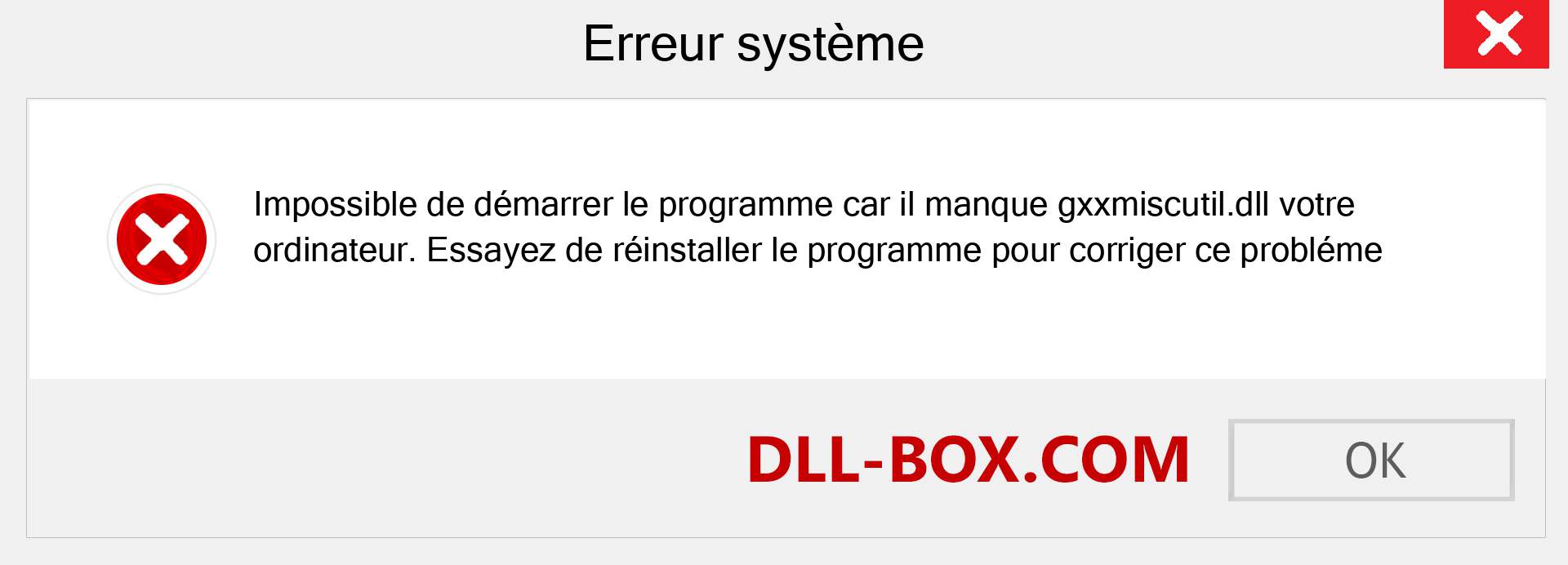 Le fichier gxxmiscutil.dll est manquant ?. Télécharger pour Windows 7, 8, 10 - Correction de l'erreur manquante gxxmiscutil dll sur Windows, photos, images